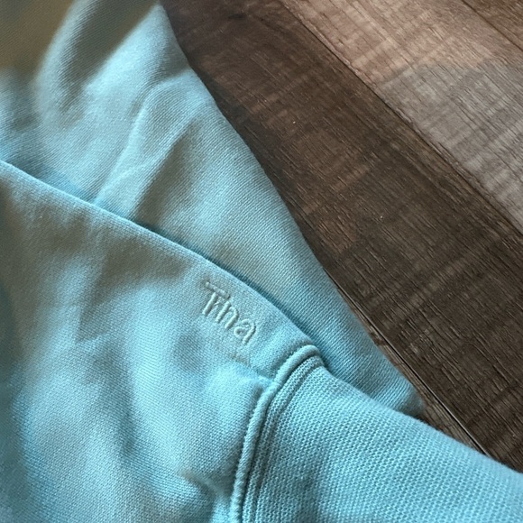 TNA Airy AF Boyfriend Cropped Hoodie in Blue/Green Size 3 or Large - Picture 2 of 4